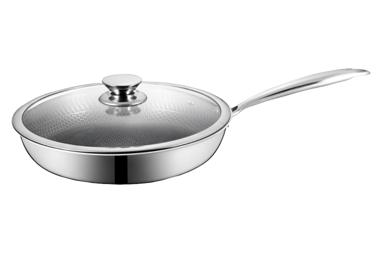 Сковорода антипригарна Maestro 260мм Tri-Ply з кришкою (MR-1216-26)
