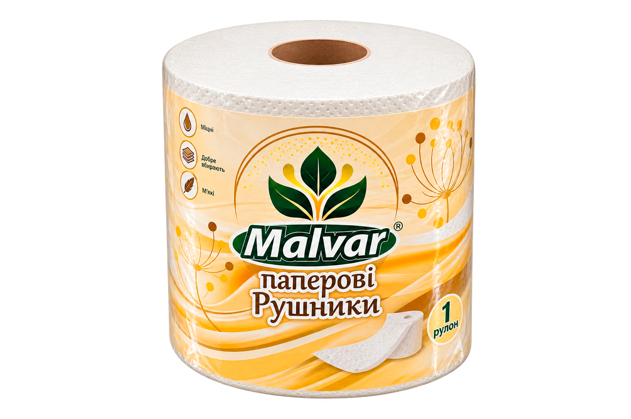 Паперові рушники Malvar 190мм х 100м (7530328)